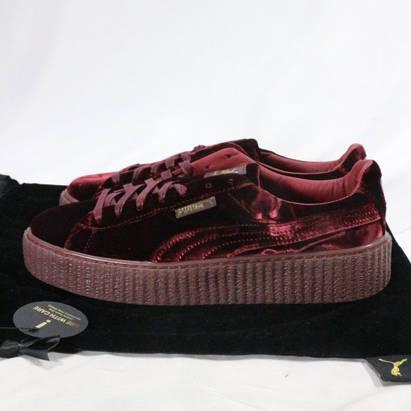 FENTY x PUMA Rihanna Creeper Burgundy Sneakers Sz 10 US Men 11.5 Wmn - Picture 10 of 16